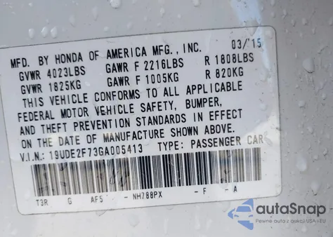 2016 Acura Ilx Premium Package/Technology Plus Package from USA, damaged, VIN 19UDE2F73GA005413